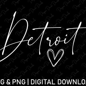 Detroit Svg, Digital Download, America Svg, Cursive Fonts Svg, Detroit ...