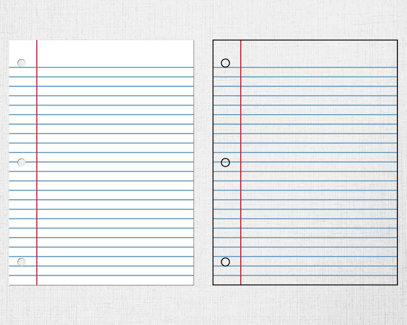 Lined Notebook Svg Lined Paper Svg School Paper Svg Digital Etsy UK