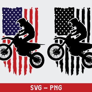 American Motorcross Rider Svg, Digitale Download, Motorfiets Svg, Dirt Bike Svg, Silhouet, Racing Svg, Biker Svg, Printable, Cricut