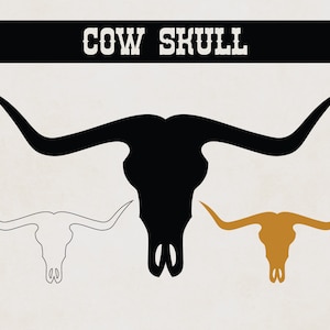 Texas Longhorn Head svg, Téléchargement numérique, Longhorn svg, Crâne de taureau, Mascotte de longhorn du Texas svg, Crâne de vache svg, Silhouette, Imprimable, Cricut
