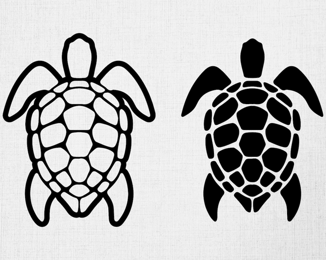 Turtle Svg, Digital Download, Sea Turtle Svg, Silhouette, Sea Creatures