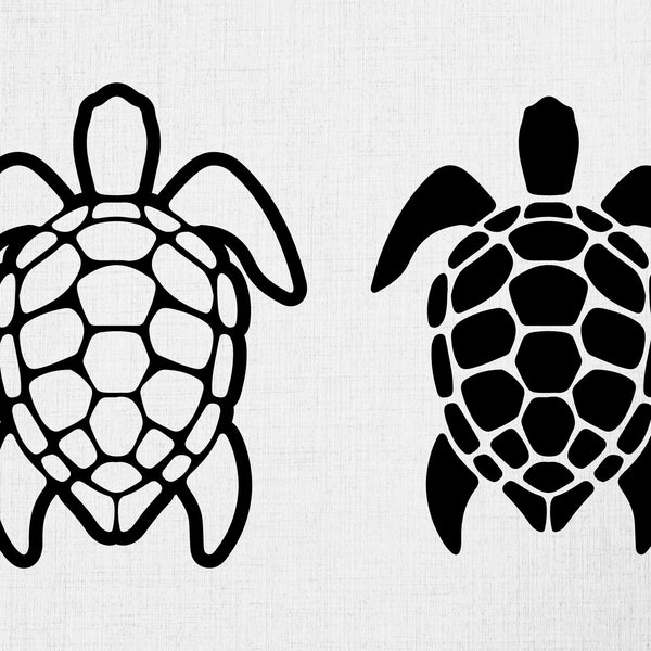 Turtle Svg, Digital Download, Sea Turtle Svg, Silhouette, Sea Creatures Svg, Ocean Svg, Sea Animal Svg, Printable, Cricut, Svg Cut File