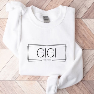 Gigi Est. 2022 Svg, Digital Download, Gigi Frame Svg, Baby Announcement Svg, Est. 2022 Svg, Silhouette, Grandparents Svg, Cricut Cut Files
