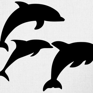 Dolphin Svg, Digital Download, Sea Animal, Dolphin Print Svg, Cute Dolphin Svg, Ocean Life Svg, Silhouette, Animal Print Svg, Printable