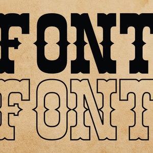 Cowboy Font Svg, Digital Download, Wild West Font Svg, Western Monogram Font Svg, Western Font Svg,, Silhouette, Printable, Svg Cut File
