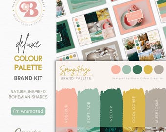 Luxury Color Palette  | Brand Color Palette with Hex Codes | Premium Business Branding Kit | Canva Color Palette | Boho Color Palette