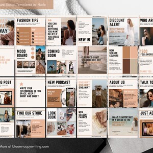 45 Neutral Fashion Templates Customisable Canva Templates for Instagram ...