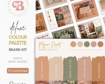 Luxury Color Palette  | Brand Color Palette with Hex Codes | Premium Branding Kit | Canva Color Palette |  Earthy Boho Color Palette