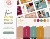 Luxury Color Palette  | Brand Color Palette with Hex Codes | Premium Business Branding Kit | Canva Color Palette | Mid-Century Color Palette