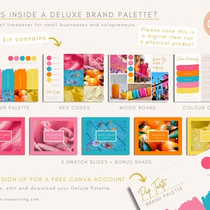 Deluxe Rainbow Brand Palette Editable Canva Colour Palette With Hex ...