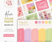 Luxury Brand Colour Palette - Canva Hex Codes - Premium Business Branding Kit - Pastel Cupcake Colours - Digital Download for Sweet Shops