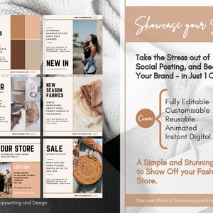 45 Neutral Fashion Templates Customisable Canva Templates for Instagram ...