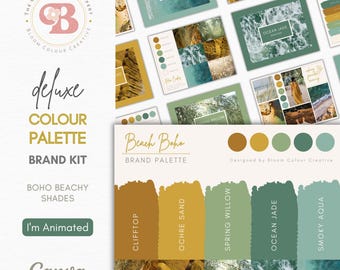 Luxury Color Palette  | Brand Color Palette with Hex Codes | Premium Business Branding Kit | Canva Color Palette | Boho Beach Color Palette