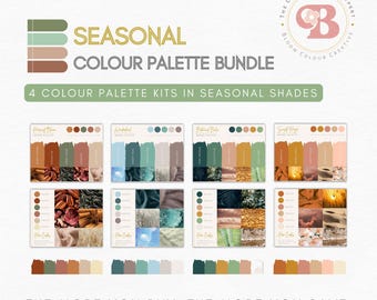 SAVE 25% - Seasonal Brand Colour Palette Bundle - Canva Colour Palettes with Hex Codes - Premium Business Branding Kit - Luxury Brand Kit