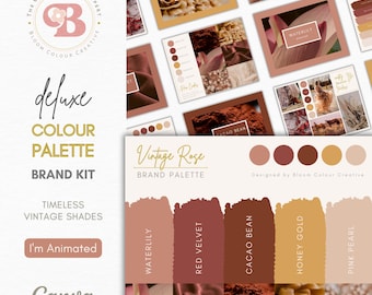 Luxury Brand Color Palette | Canva Color Palette with Hex Codes | Premium Business Branding Kit | Rustic Color Palette | Vintage Brand Kit
