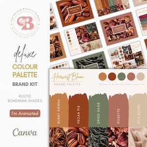 Luxury Color Palette  | Brand Color Palette with Hex Codes | Premium Business Branding Kit | Canva Color Palette | Fall Color Palette