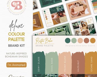 Luxury Wedding Color Palette  | Brand Color Palette with Hex Codes | Premium Branding Kit | Canva Color Palette | Boho Color Palette