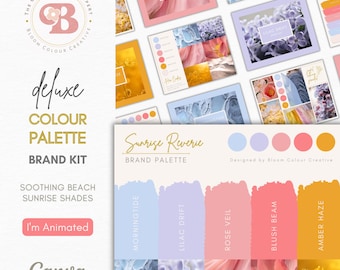 Luxury Brand Colour Palette - Canva Colour Palette with Hex Codes - Premium Business Branding Kit - Dreamy Colour Palette - Pastel Brand Kit
