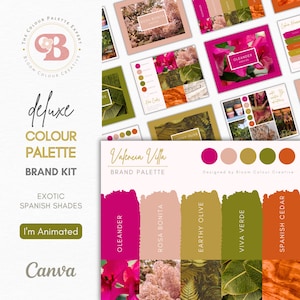 Luxury Color Palette | Brand Color Palette with Hex Codes | Premium Branding Kit | Canva Color Palette | Spanish Color Palette