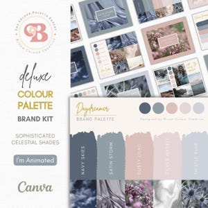 Dreamy Brand Colour Palette - Soft Pastel Branding Kit for Wellness and Lifestyle Businesses - Luxury Canva Colour Palette with Hex Codes