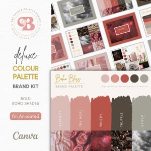 Luxury Color Palette  | Brand Color Palette with Hex Codes | Premium Branding Kit | Canva Color Palette Brand Kit | Boho Color Palette