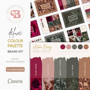 Luxury Color Palette  | Brand Color Palette with Hex Codes | Premium Business Branding Kit | Canva Color Palette | Fall Color Palette