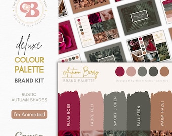 Luxury Color Palette  | Brand Color Palette with Hex Codes | Premium Business Branding Kit | Canva Color Palette | Fall Color Palette