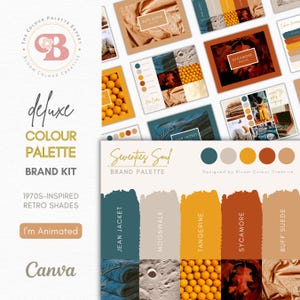 Luxury Color Palette  | Brand Color Palette with Hex Codes | Premium Business Branding Kit | Canva Color Palette | Retro Color Branding