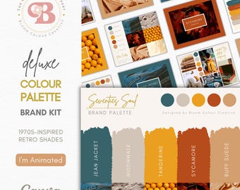 Luxury Color Palette  | Brand Color Palette with Hex Codes | Premium Business Branding Kit | Canva Color Palette | Retro Color Branding