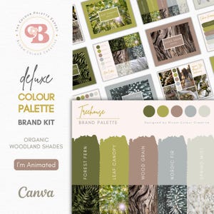 Luxury Brand Color Palette | Botanical Brand Color Palette with Hex Codes | Premium Business Branding Kit | Rustic Canva Color Palette