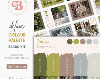 Luxury Brand Color Palette | Botanical Brand Color Palette with Hex Codes | Premium Business Branding Kit | Rustic Canva Color Palette