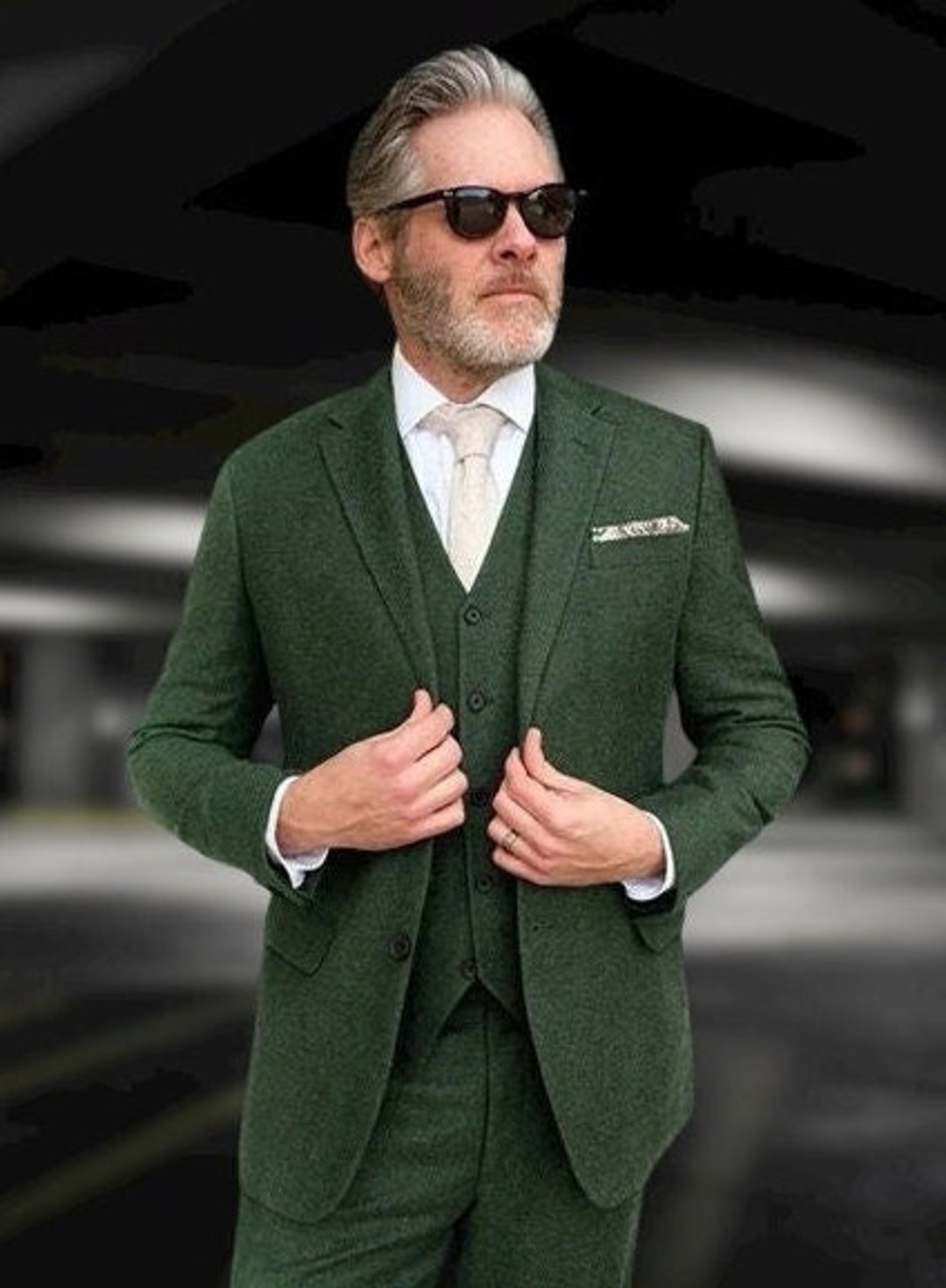 Men Suits Tweed Classic Suits Green Tweed Suits for Men Etsy