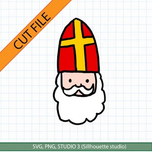 Sinterklaas SVG, Cut File, Png, Studio, Vector