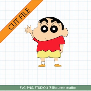 しんちゃん SVG、カットファイル、PNG、スタジオ、ベクトル