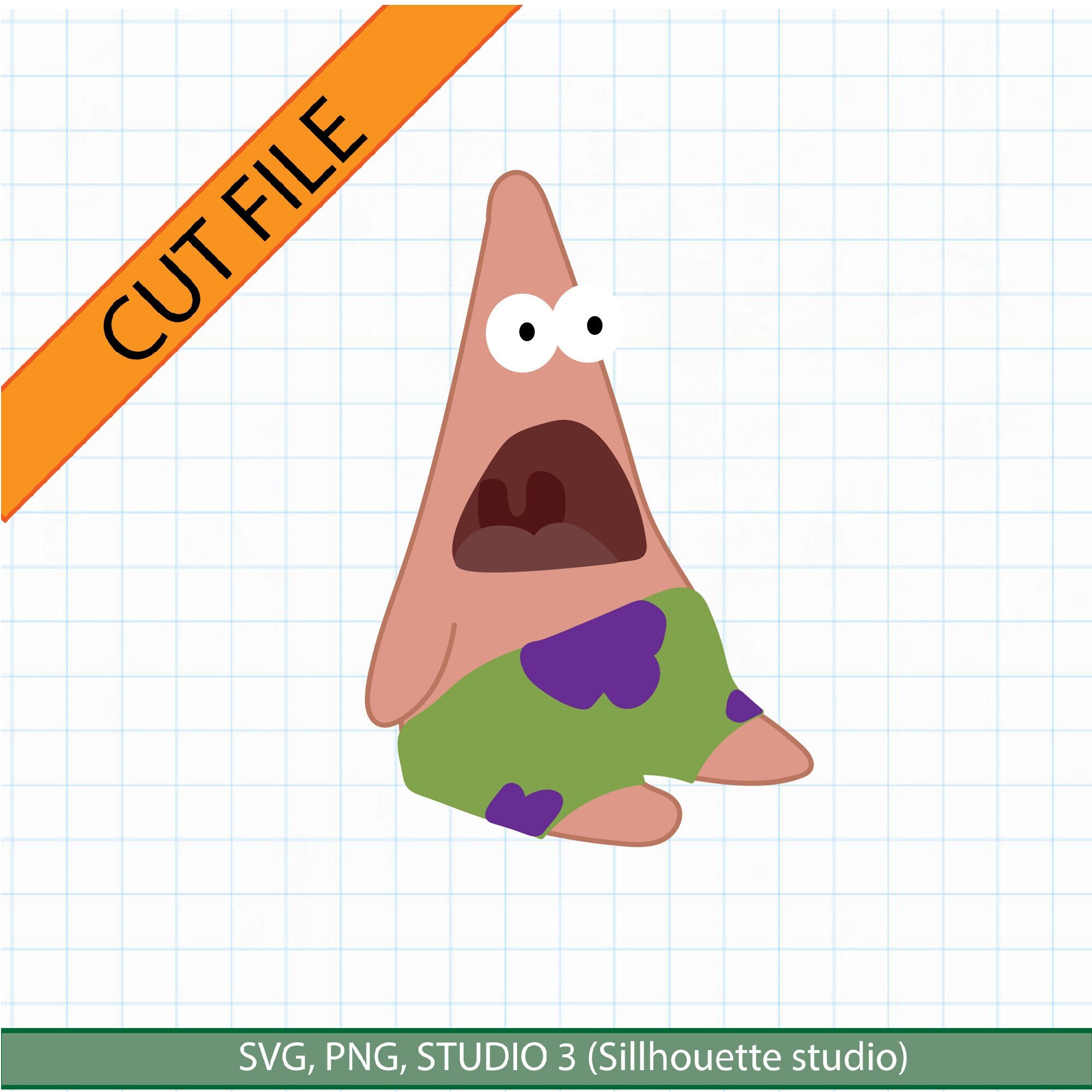 Patrick Star SVG Cut File Png Studio Vector Etsy Singapore