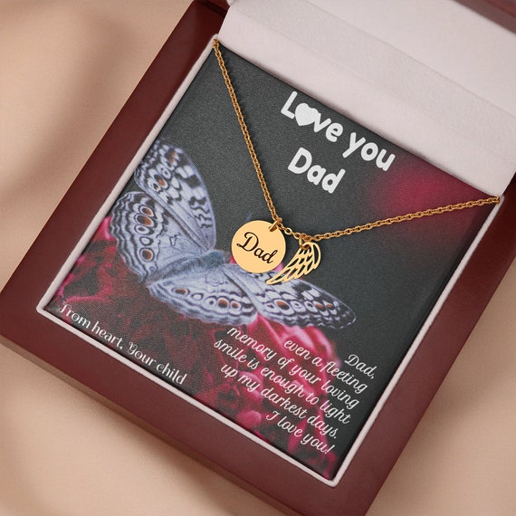 Personalized Mens Necklace. Birthday Gift. Gift for Dad. Happy Etsy