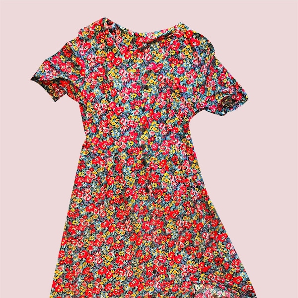 Midi Floral Dress - Etsy