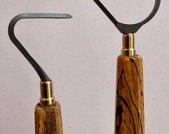 2 pcs Set Pottery Trimming Tools - Limited Edition - Tungsten Carbide Blade | Handmade Professional Clay Trimmer | Edge Series