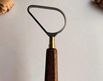 Teardrop Pottery Trimming Tool - Tungsten Carbide Blade | Handmade Professional Clay Trimmer | Edge Series