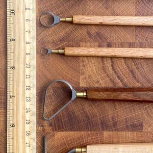 Handmade Pottery Trimming Tool Set Tungsten Carbide Blades for Precision Clay & Porcelain 5-Piece Artisan Kit