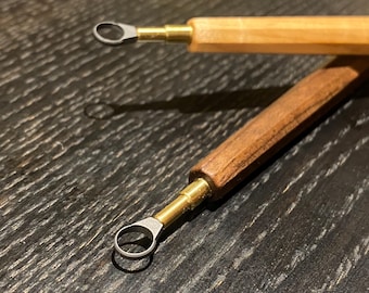 Small Round Pottery Trimming Tool - Tungsten Carbide Blade | Handmade Professional Clay Trimmer | Edge Series