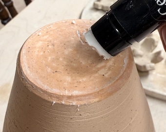 Pottery Wax Resist Stick | No-Mess Ceramic Wax Resist | Clean & Precise Glaze Resist for Potters