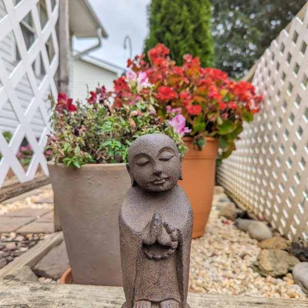 Jizo Buddha statue volcanic stone travel guardian protect children Japanese grounding reiki healing meditation ward off evil protection