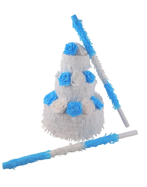 Wedding Pinata Pinata Cake Wedding Cake sky Blue Incl. Pinata Stick 