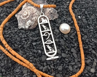 Egypt Cartouche Necklace, Hieroglyph Necklace Jewelry, Egypt Jewelry, Custom Made Necklace, 925 Sterling Silver Egyptian Name Pendant