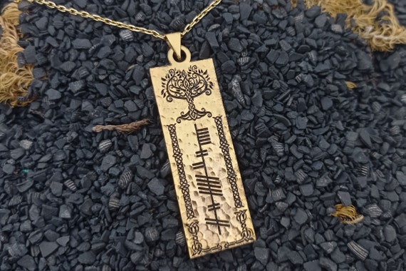 Personalized Ogham Pendant Irish Jewelry Celtic Jewelry 925