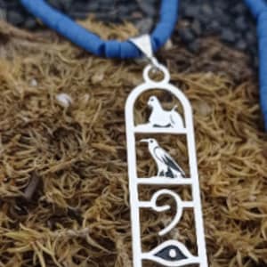 Egypt Cartouche Necklace, Hieroglyph Necklace Jewelry, Egypt Jewelry, Custom Made Necklace, 925 Sterling Silver Egyptian Name Pendant image 3