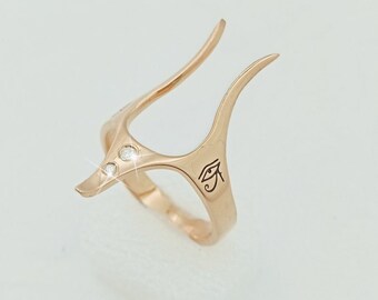 Anubis Ring Anubis Helmet Ancient Egypt God of Afterlife Jewelry Mythological Accessory  925 Sterling Silver