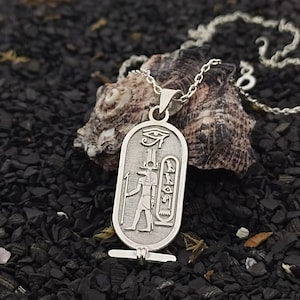 Solid 925 Sterling Silver Sobek Ancient Egyptian Deity Pendant, Nile Crocodile God Sebek