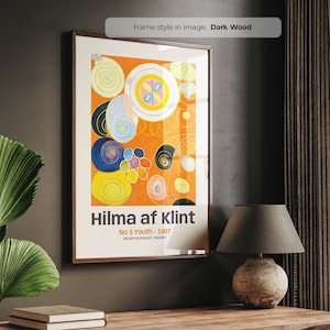 No 3 Youth (1907) - Hilma af Klint | Frame Included | Spiritual Wall Art | Abstract Modern Art | The Ten Largest Series